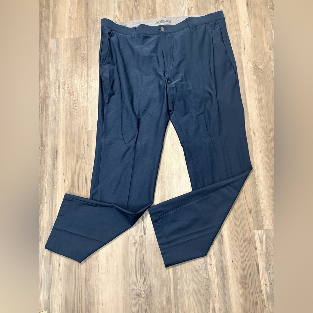 Adidas Navy Golf Pants Mens 40x34 Performance Stretch Athletic Trousers